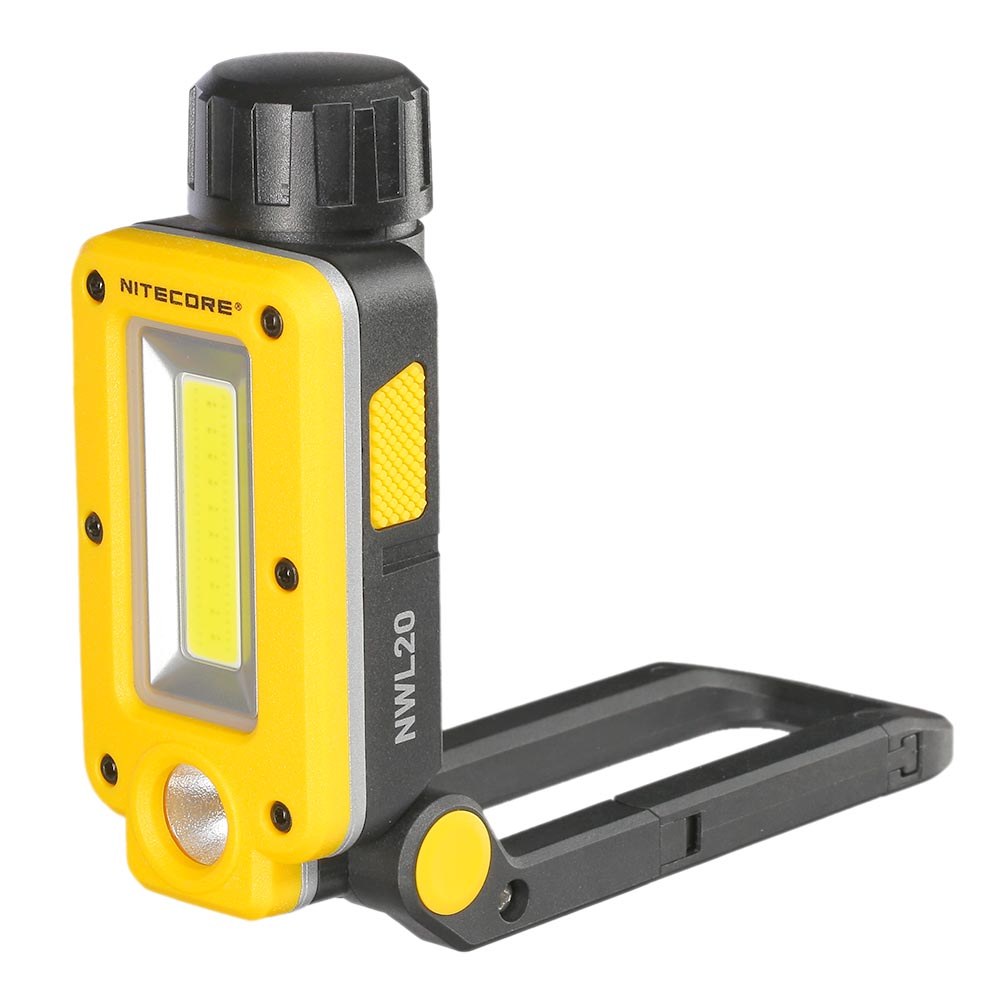 Nitecore NWL20 LED-Arbeitsleuchte 600 Lumen inkl. Akku und USB-C Ladekabel gelb/schwarz Bild 2