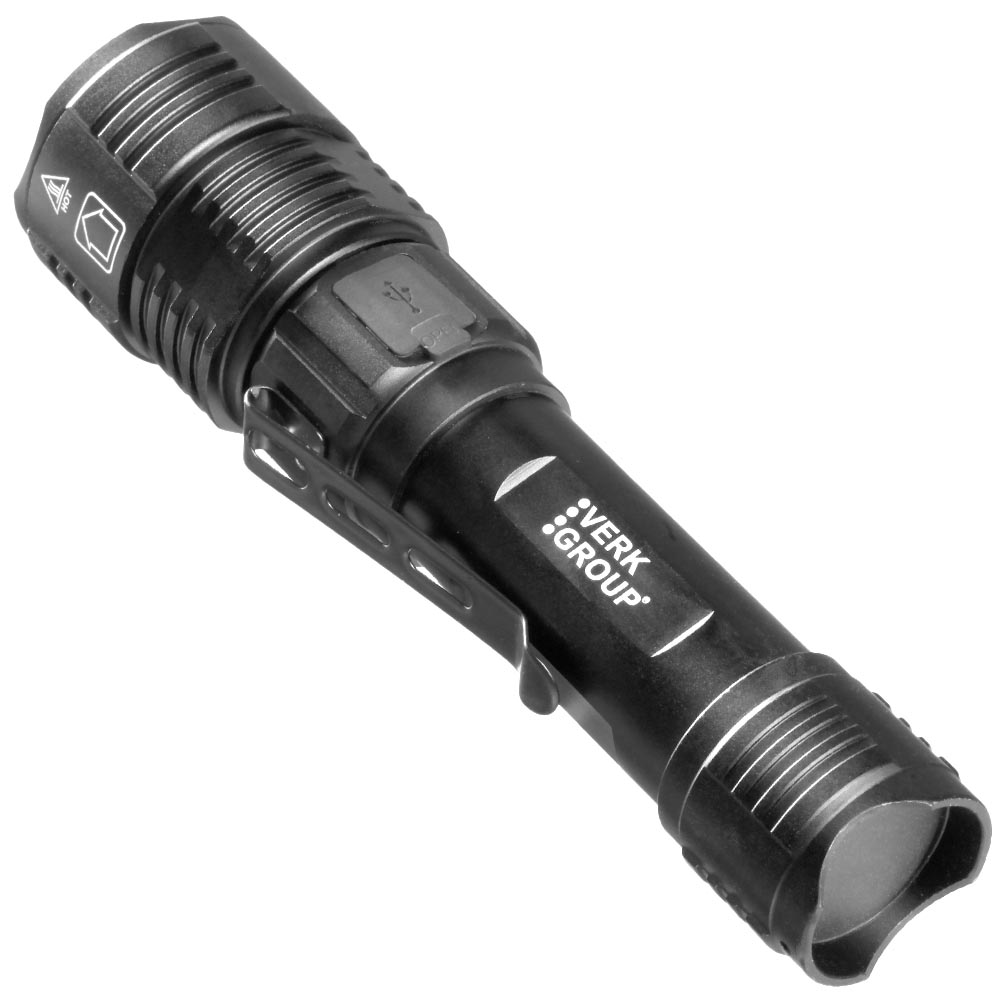 Bailong LED-Taschenlampe BL-L11 mit Zoom, rot- ,grn und UV-Licht schwarz inkl. Akku, USB-Ladekabel und Lanyard Bild 6