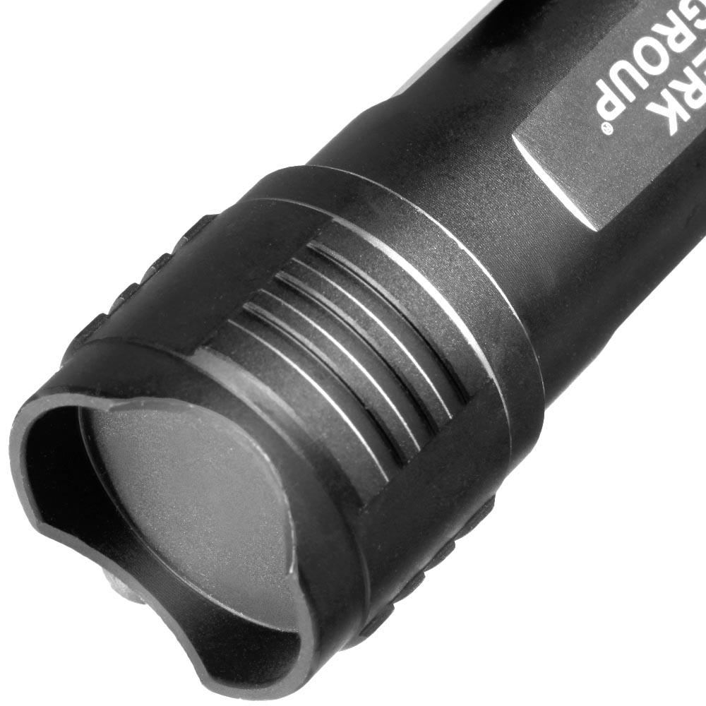 Bailong LED-Taschenlampe BL-L11 mit Zoom, rot- ,grn und UV-Licht schwarz inkl. Akku, USB-Ladekabel und Lanyard Bild 9