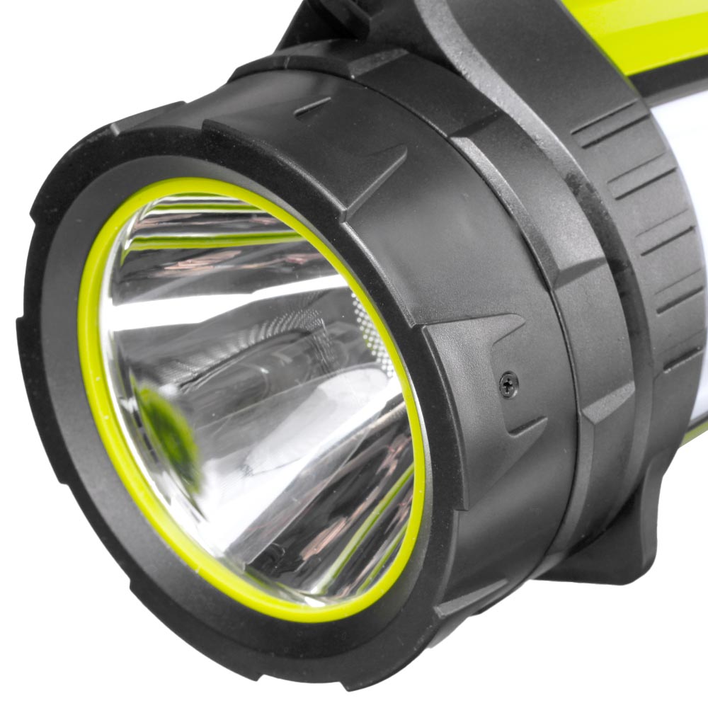 LED Handscheinwerfer mit COB-LED,  Powerbankfunktion und Notlicht grn inkl. Akku, USB-Ladekabel und Tragegurt Bild 5