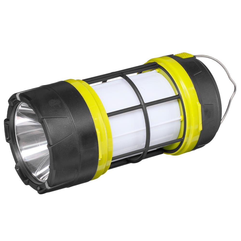 LED Handlampe/Campinglaterne mit Solarpanel und Powerbankfunktion grn/schwarz inkl. Akku und USB-Ladekabel Bild 3