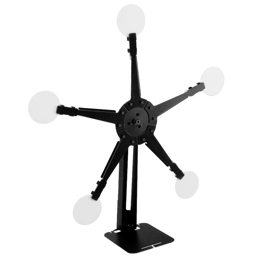 WoSport Star Target mit 5 Zielen Metall Kreis-Pendelspiel schwarz Bild 2