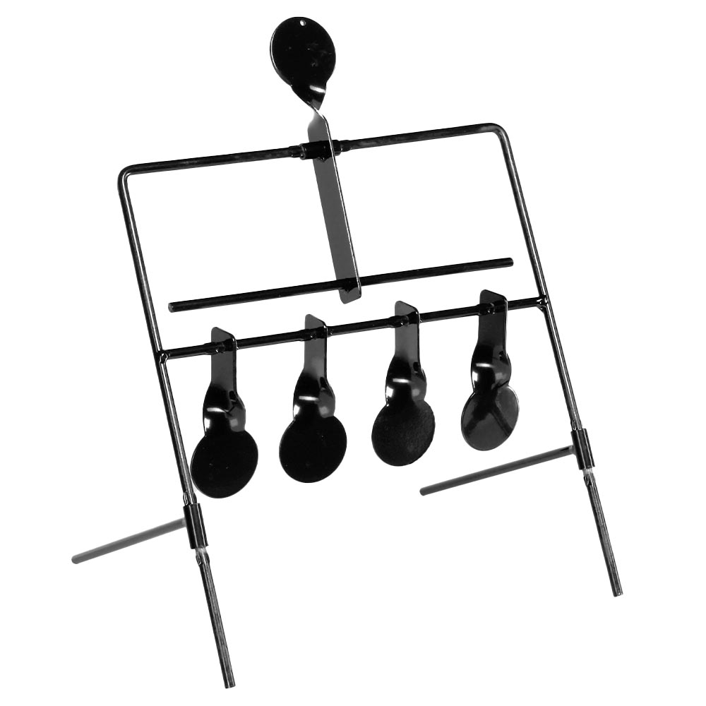 WoSport Wind-Bell Target mit 5 Zielen Metall Pendelspiel schwarz Bild 6