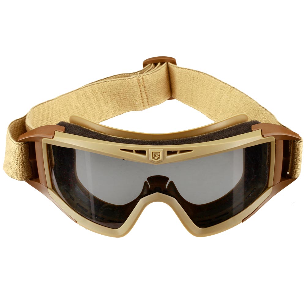 Revision Eyewear Desert Locust Schutzbrille Deluxe Kit mit gelb / klar / rauch Wechselglser tan Bild 3