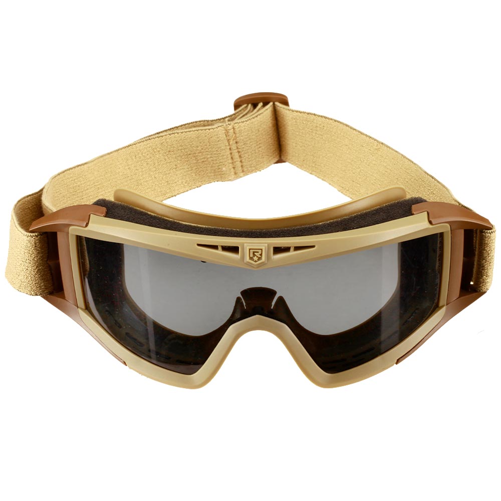 Revision ballistische Schutzbrille Desert Locust Deluxe Kit tan mit 3 Wechselglsern und Brillenetui Bild 3