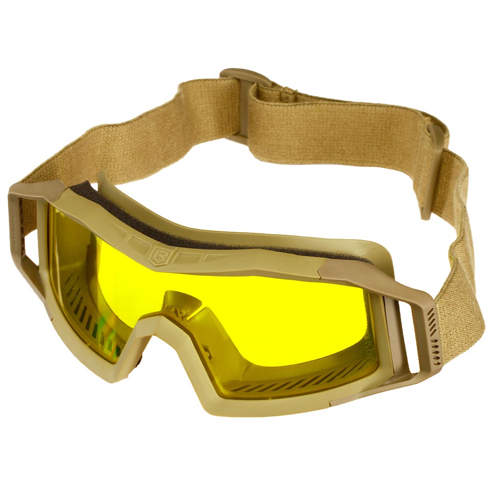 Revision Schutzbrille Wolfspider Deluxe Yellow Kit tan inkl. 3 Wechselglsern und Brillenetui Bild 2