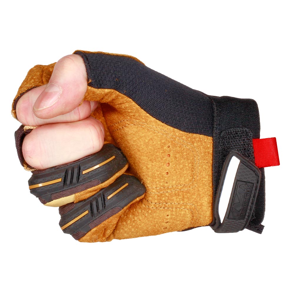 Mechanix Wear M-Pact Fingerless Framer Handschuhe Durahide-Leder braun Bild 5