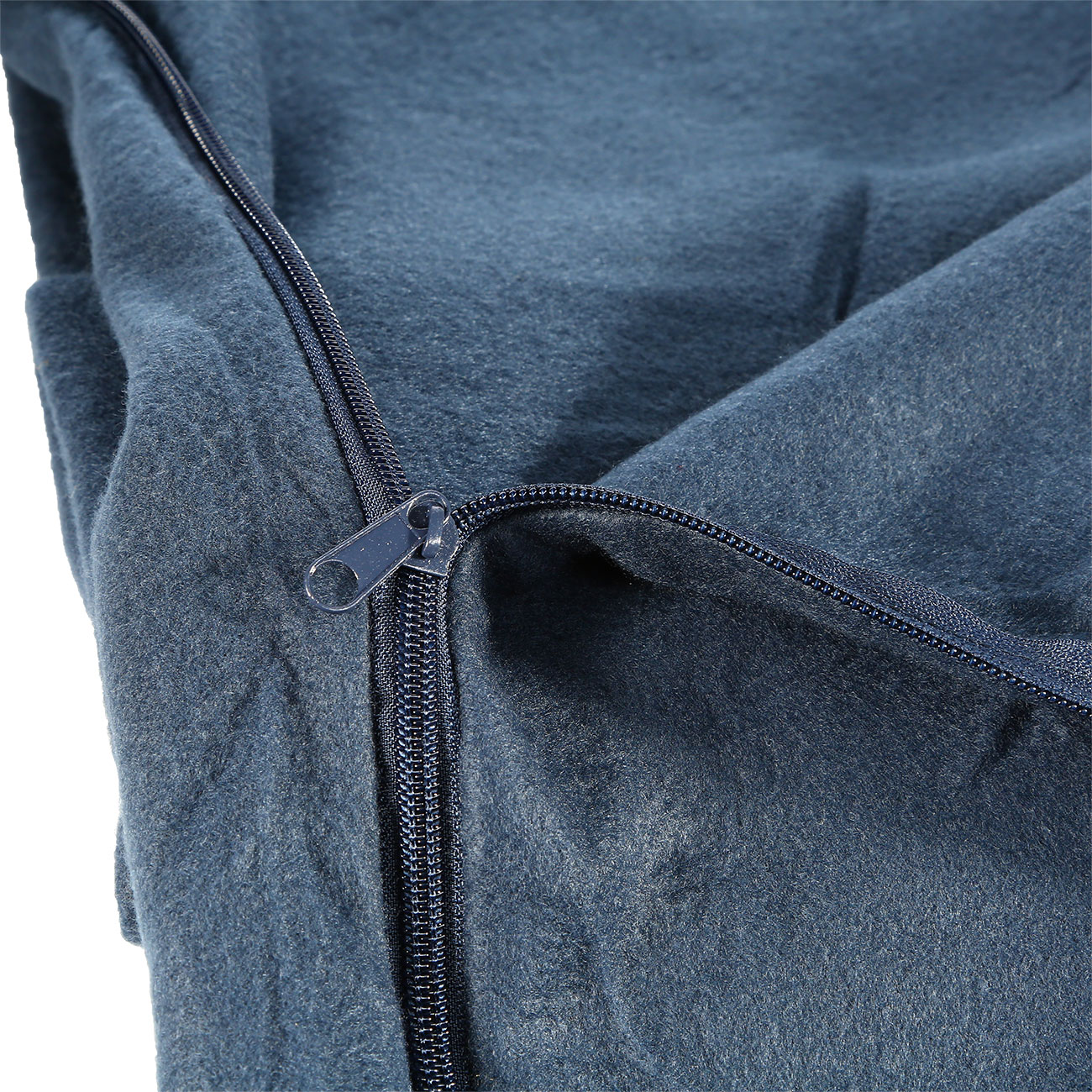 Fosco Schlafsackdecke Fleece blau - auch als Inlett verwendbar Bild 4