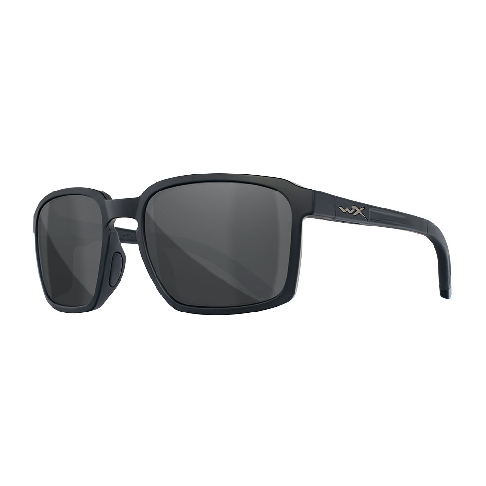 Wiley X Sonnenbrille Alfa matt schwarz Glser grau inkl. Brilletui und Seitenschutz