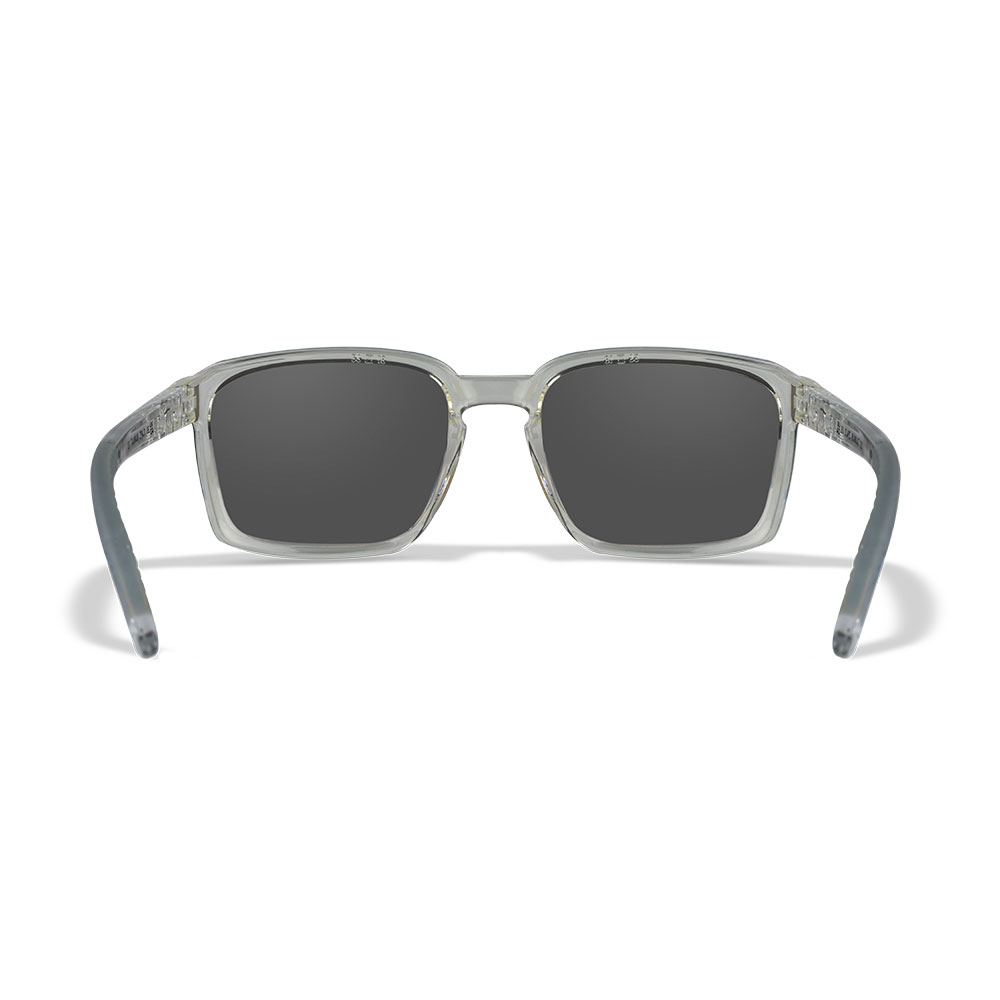 Wiley X Sonnenbrille Alfa Captivate glnzend transparent Glser blau verspiegelt polarisiert inkl. Brillenetui und Seitenschutz Bild 3