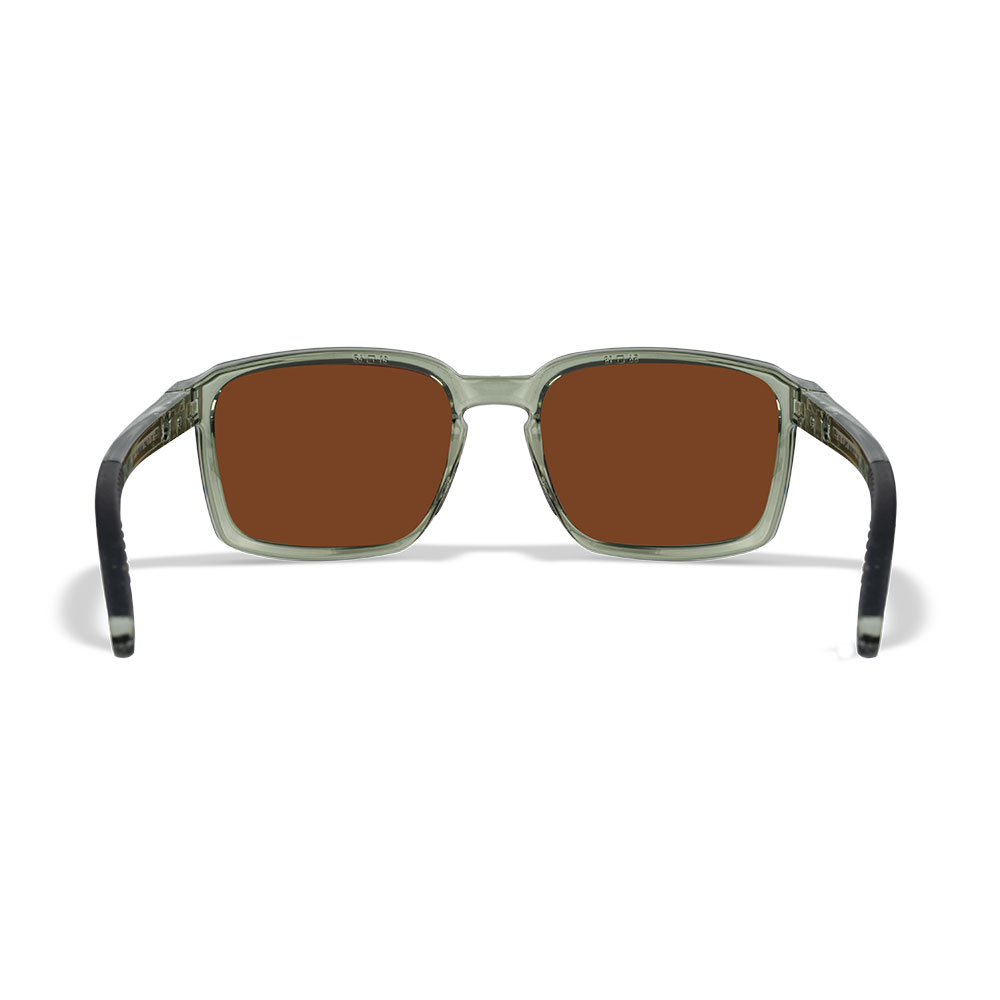 Wiley X Sonnenbrille Alfa Captivate grn transparent Glser bronze verspiegelt polarisiert inkl. Brillenetui und Seitenschutz Bild 3