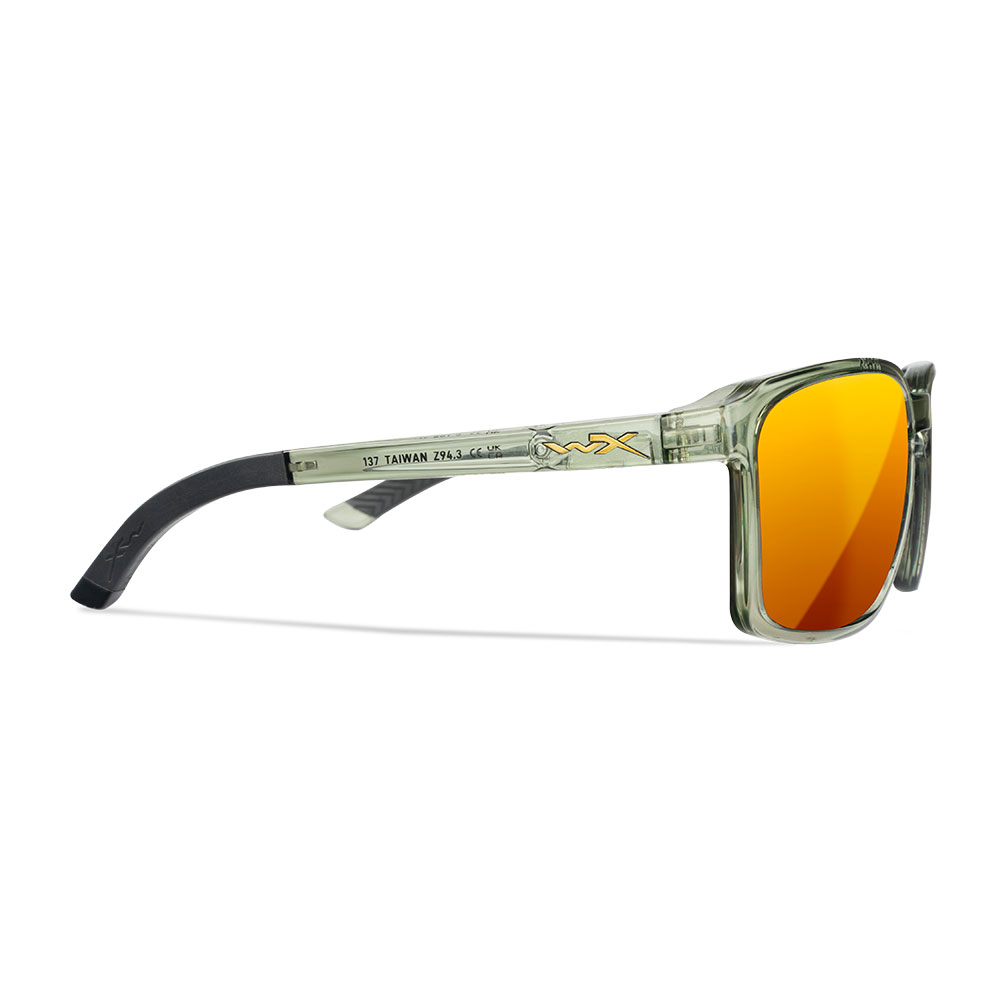 Wiley X Sonnenbrille Alfa Captivate grn transparent Glser bronze verspiegelt polarisiert inkl. Brillenetui und Seitenschutz Bild 4