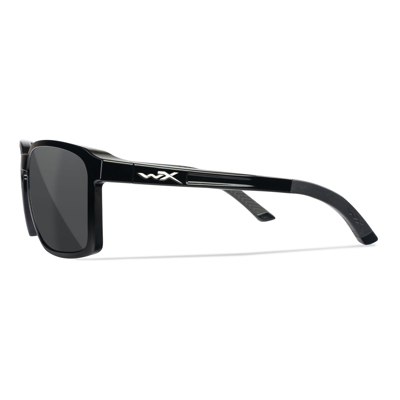 Wiley X Sonnenbrille Alfa Captivate schwarz glnzend Glser grau polarisiert inkl. Brillenetui und Seitenschutz Bild 2
