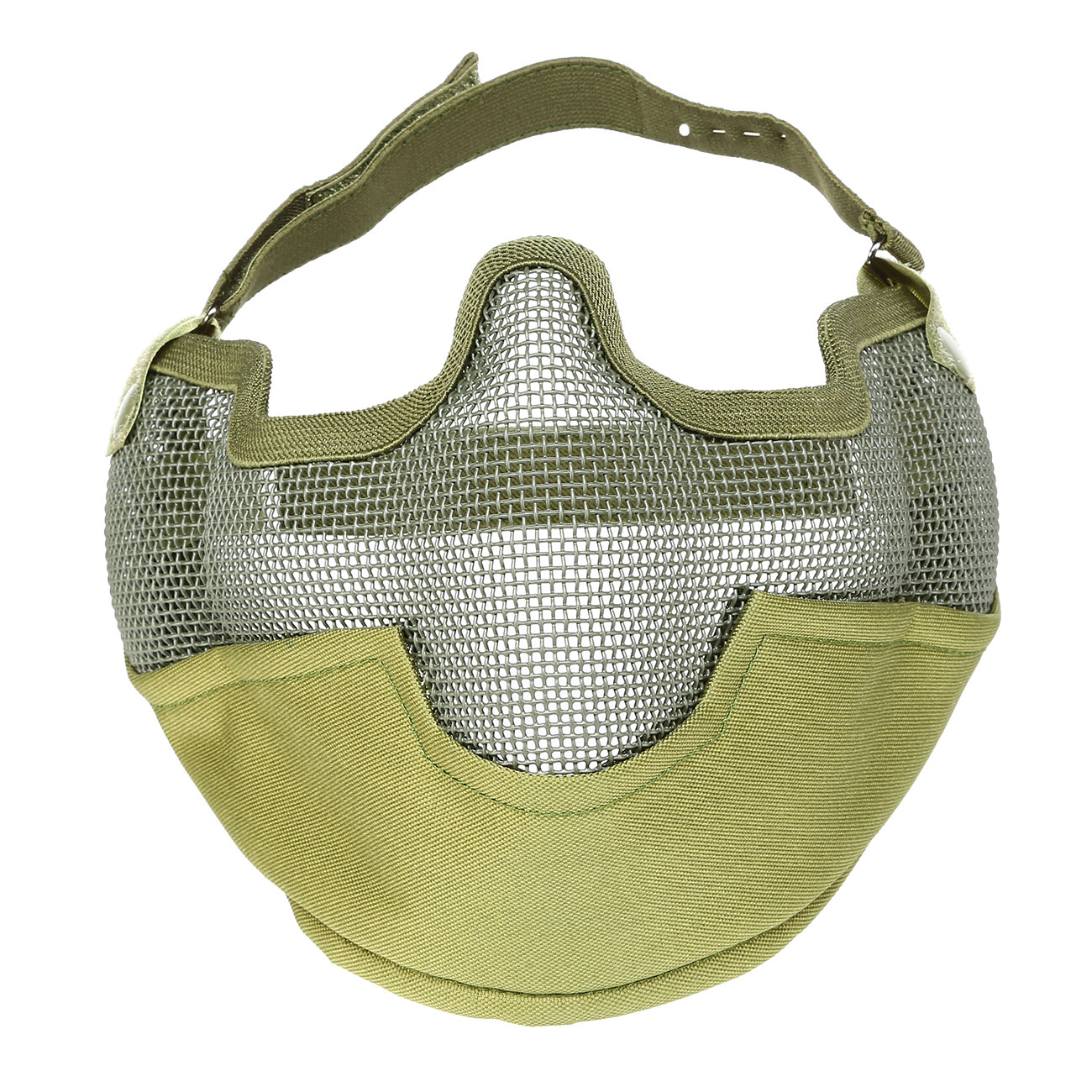 Nuprol Mesh Mask V2 Gittermaske Full Lower Face mit Ohrabdeckung oliv Bild 4