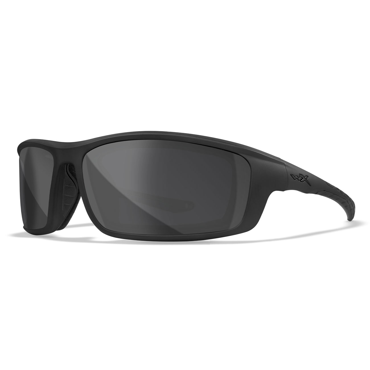 Wiley X Sonnenbrille Grid matt schwarz Glser grau inkl. Brillenetui und Facial Cavity Dichtung