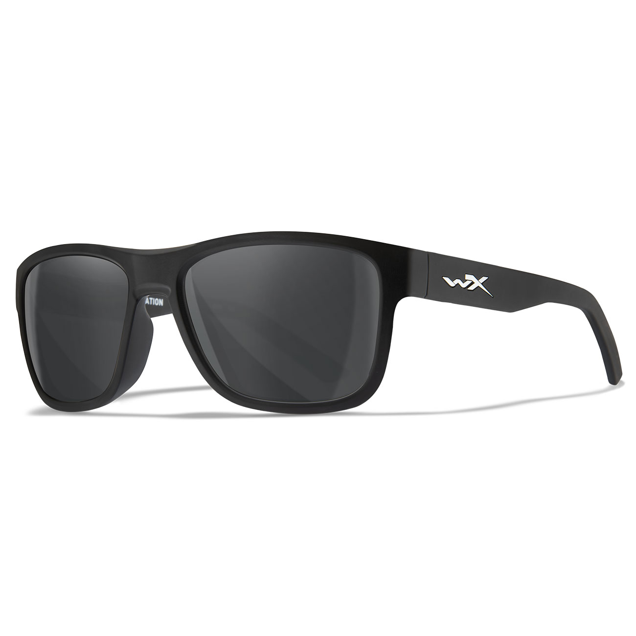 Wiley X Sonnenbrille Ovation matt schwarz Glser grau inkl. Brillenetui und Seitenschutz Bild 5