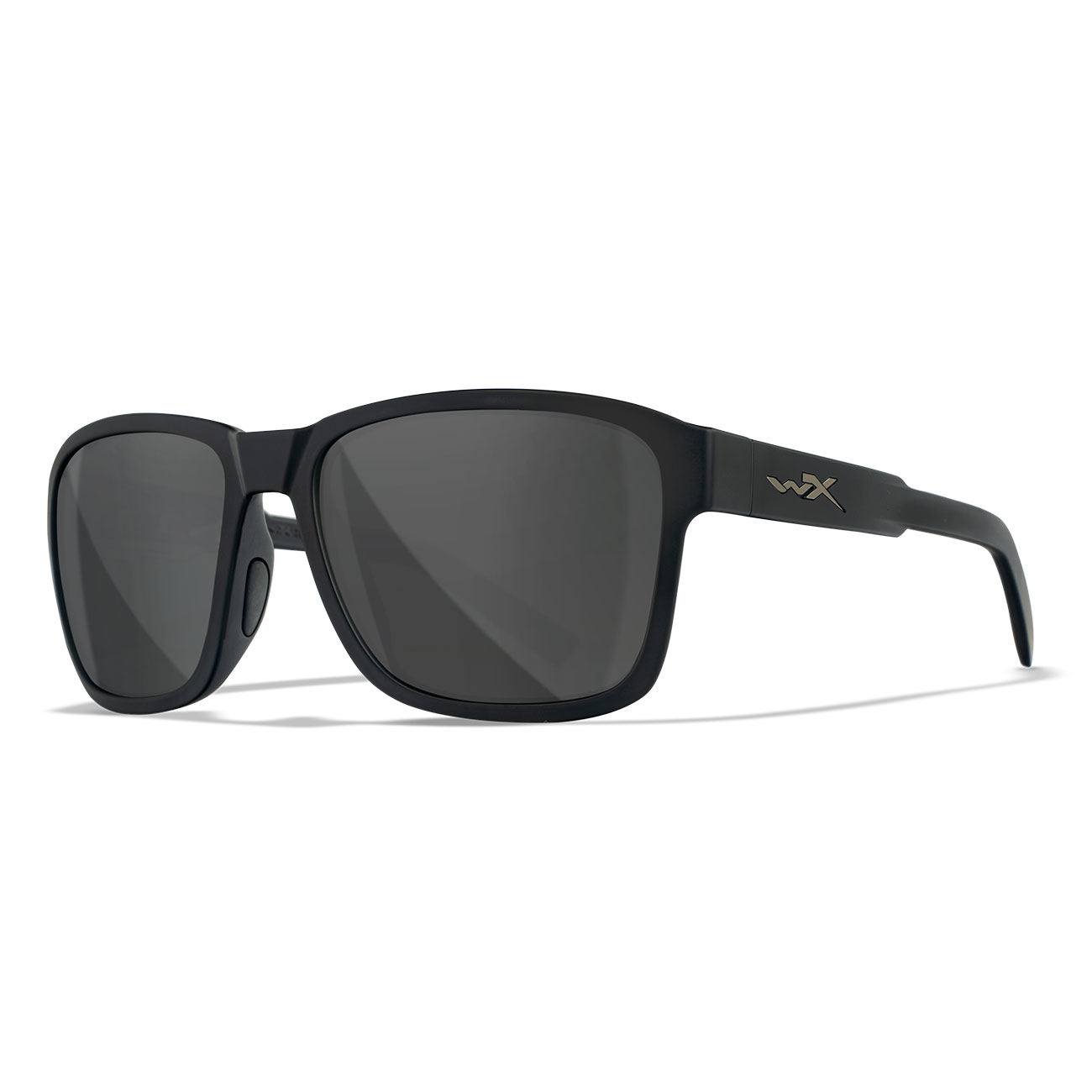 Wiley X Sonnenbrille Trek matt schwarz Glser grau inkl. Brillenetui und Seitenschutz