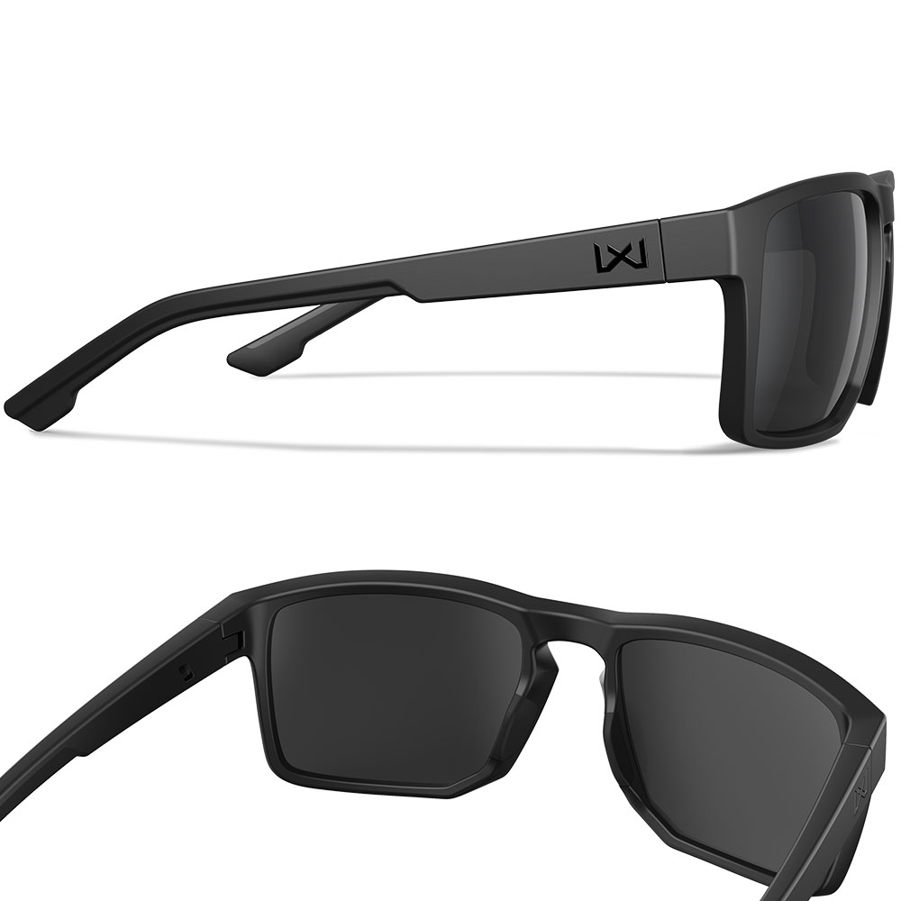 Wiley X Sonnenbrille Founder Captivate matt schwarz Glser grau inkl. Seitenschutz Bild 3