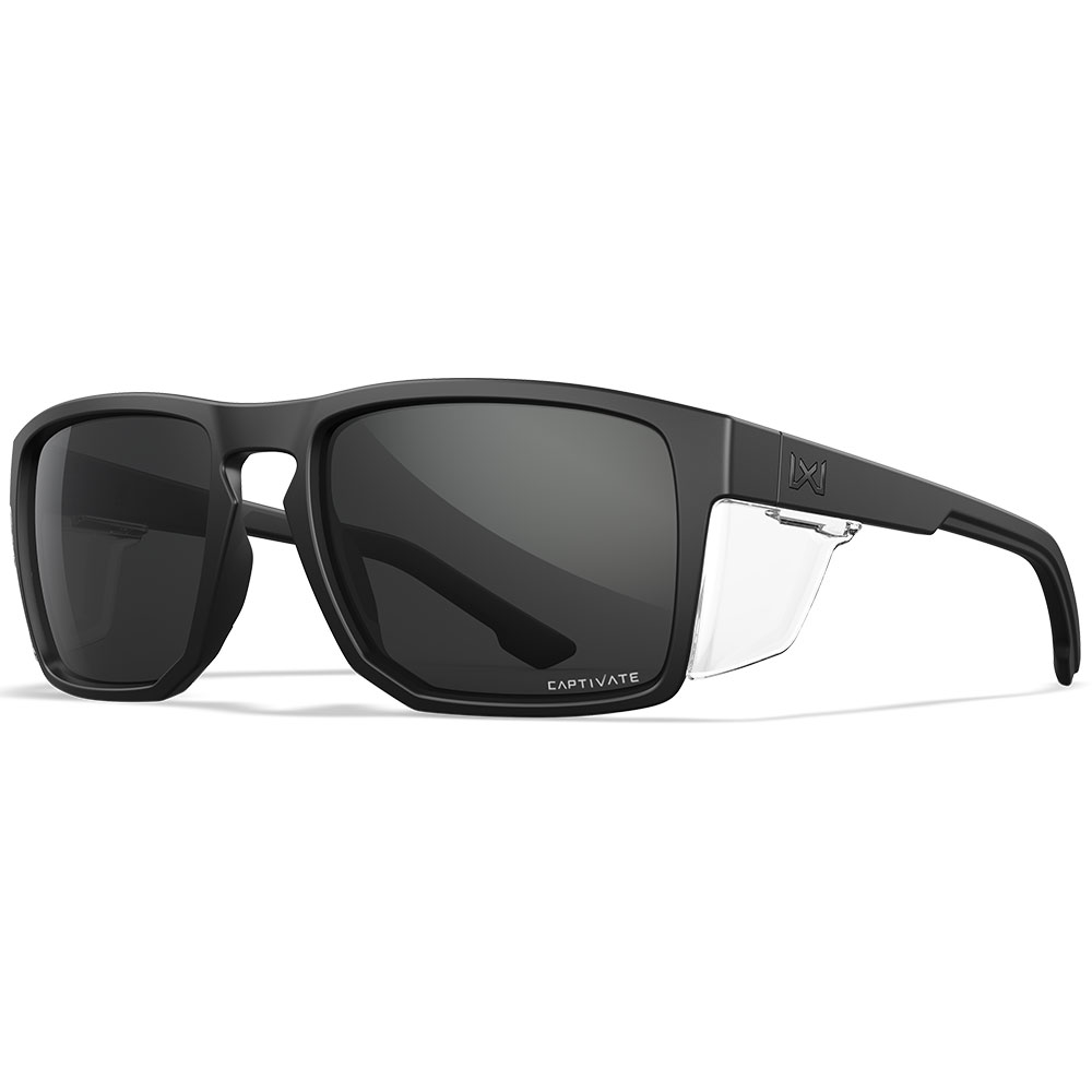 Wiley X Sonnenbrille Founder Captivate matt schwarz Glser grau inkl. Seitenschutz Bild 4
