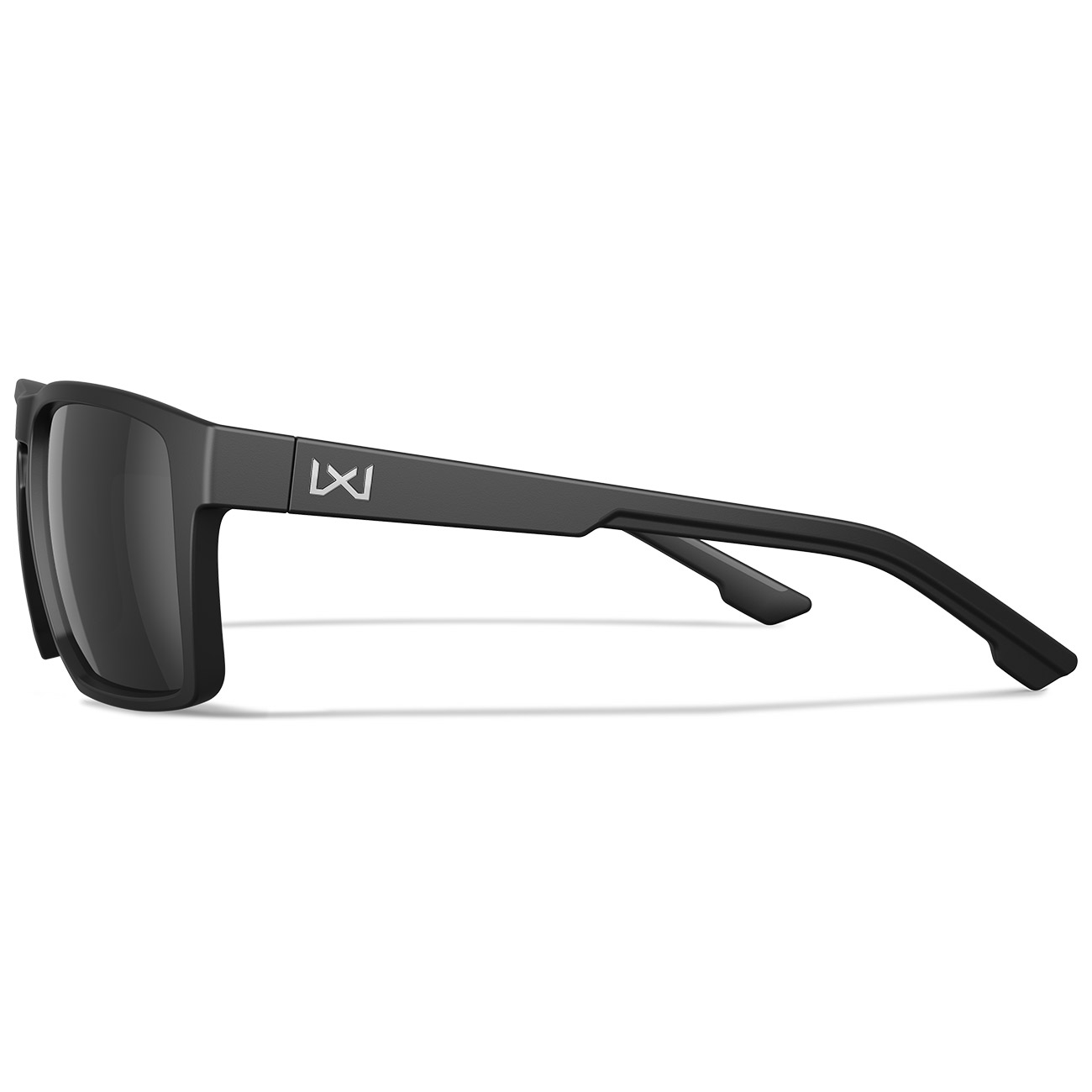 Wiley X Sonnebrille Founder Captivate matt schwarz Glser schwarz verspiegelt und polarisiert inkl. Seitenschutz Bild 2