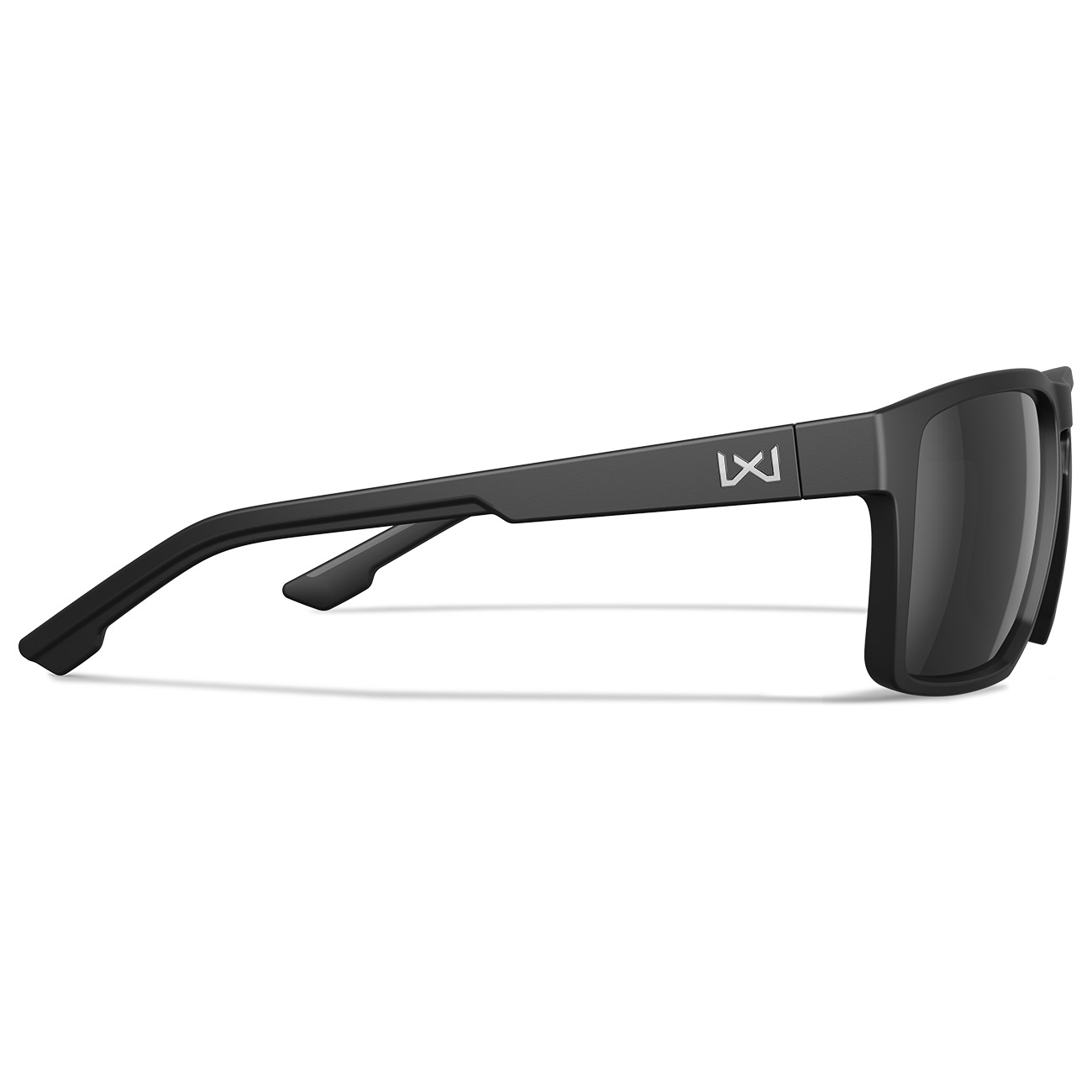 Wiley X Sonnebrille Founder Captivate matt schwarz Glser schwarz verspiegelt und polarisiert inkl. Seitenschutz Bild 4
