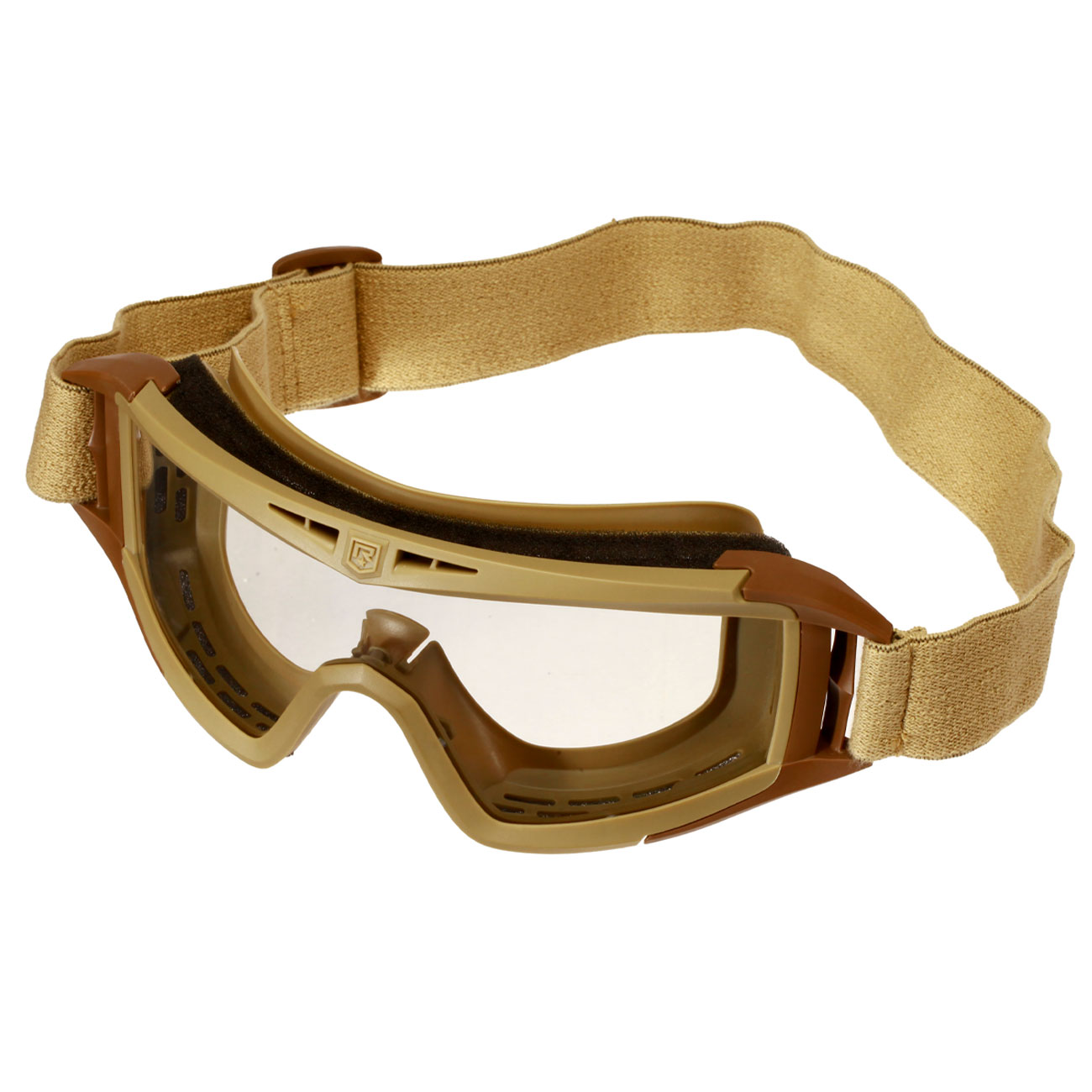Revision ballistische Schutzbrille Desert Locust Essential Kit tan mit klar-transparent / rauch.getnt Wechselglsern und Brille