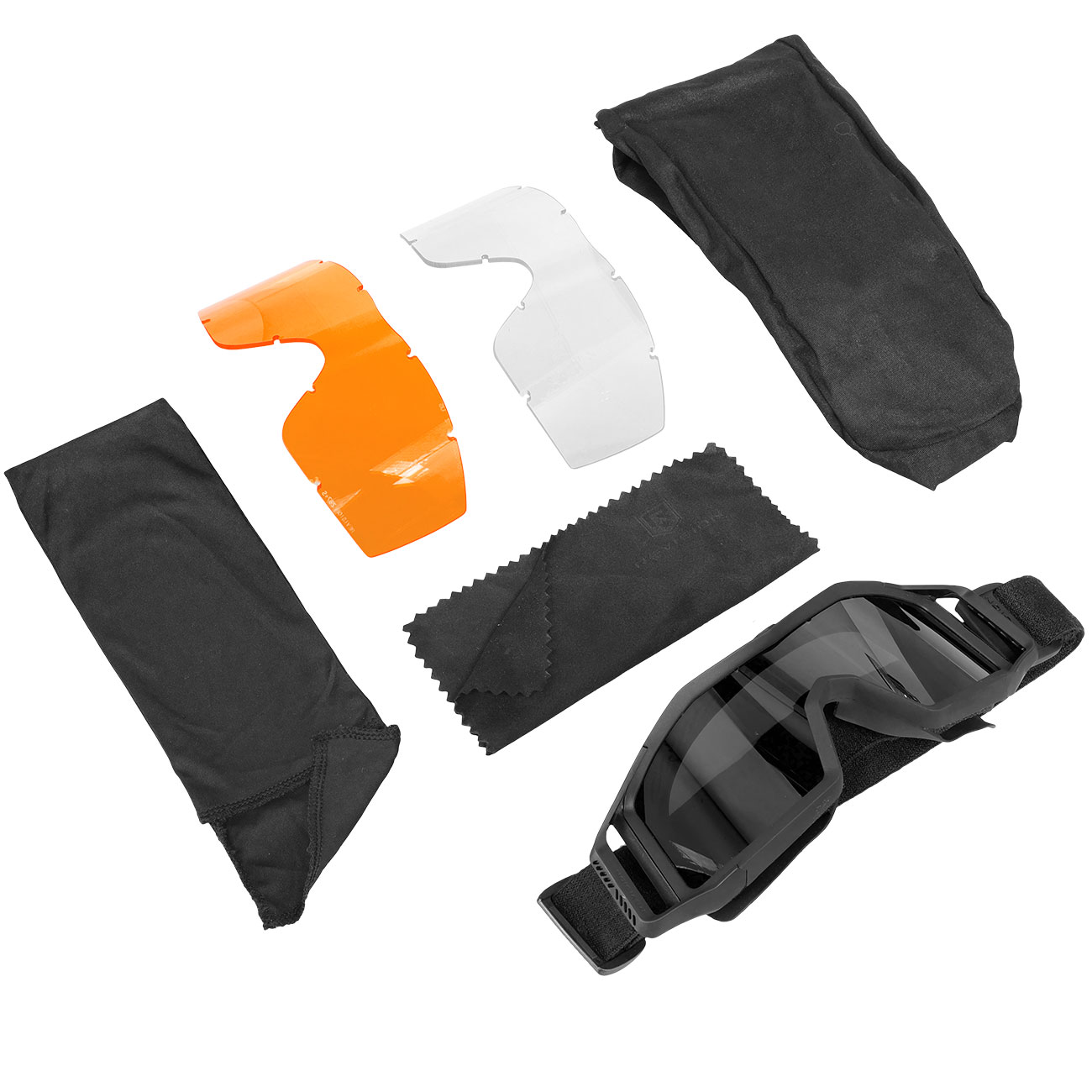 Revision ballistische Schutzbrille Wolfspider Deluxe Kit schwarz inkl. 3 Wechselglsern und Brillenetui