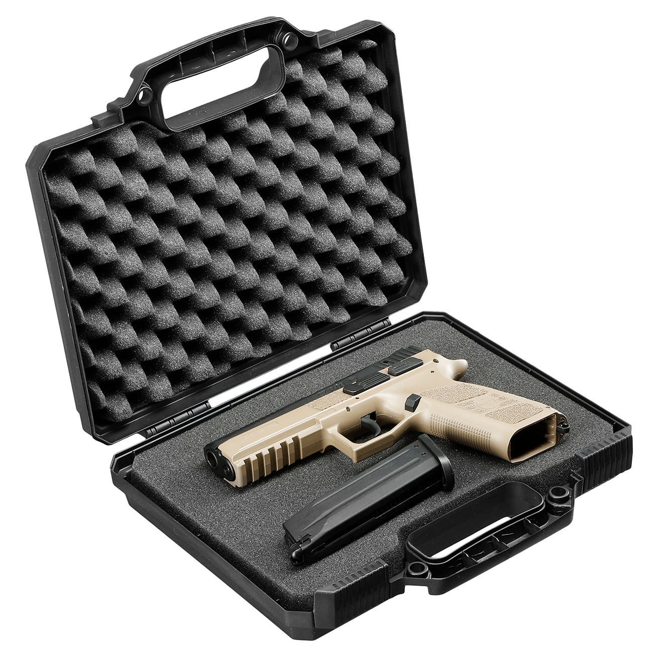 MAX Tactical Pistol Hard Case Pistolenkoffer 30 x 26 x 8,8 cm PnP-Schaumstoff schwarz Bild 6