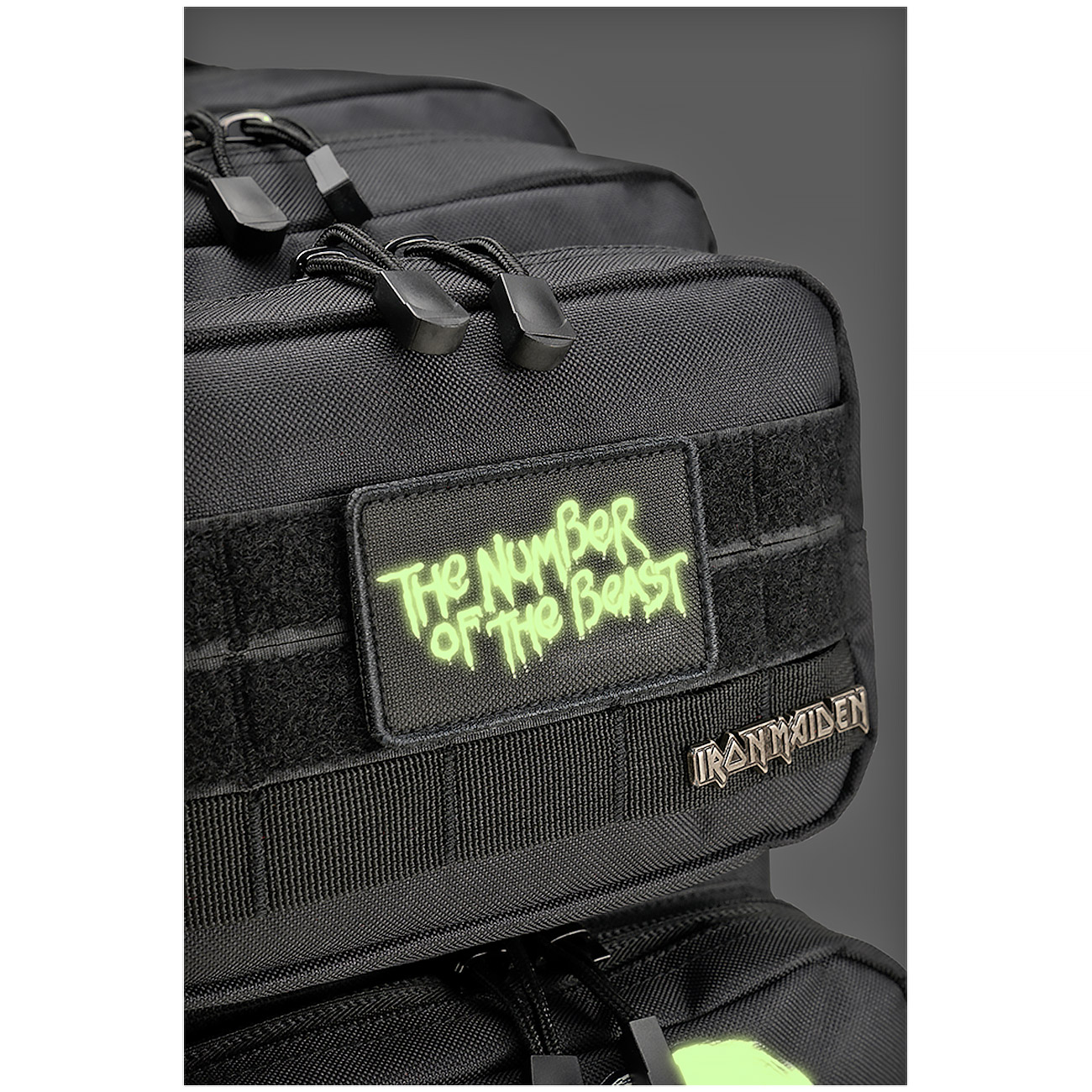 Brandit Rucksack Cooper Iron Maiden NOTB 40 Liter Large schwarz Glow in the dark Bild 6