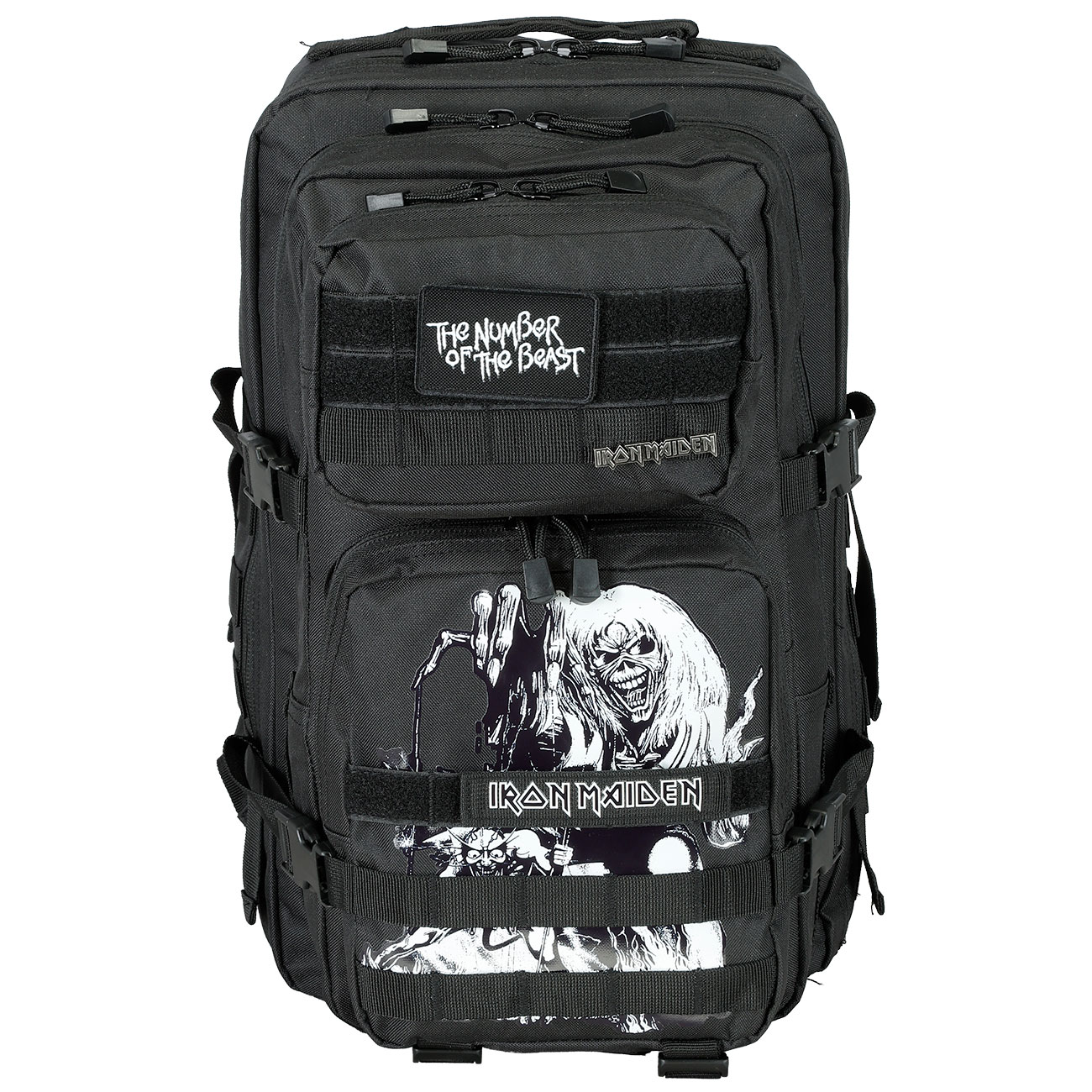 Brandit Rucksack Cooper Iron Maiden NOTB 40 Liter Large schwarz Glow in the dark Bild 1