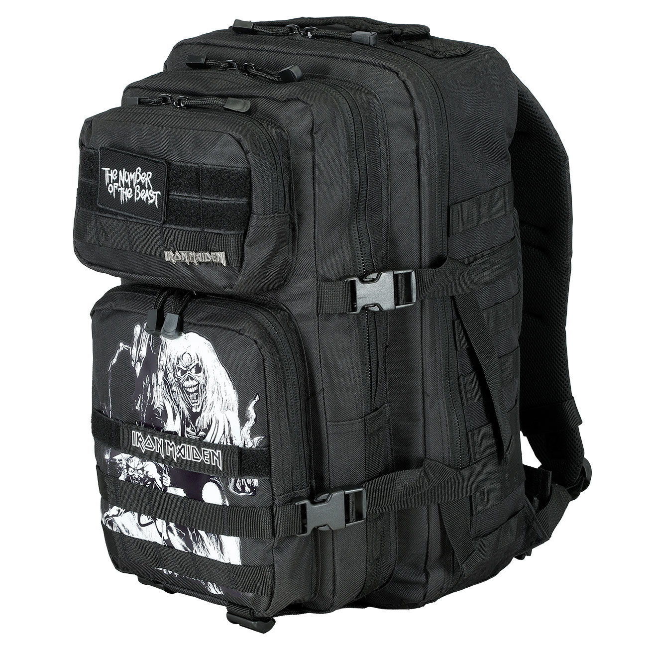 Brandit Rucksack Cooper Iron Maiden NOTB 40 Liter Large schwarz Glow in the dark Bild 2