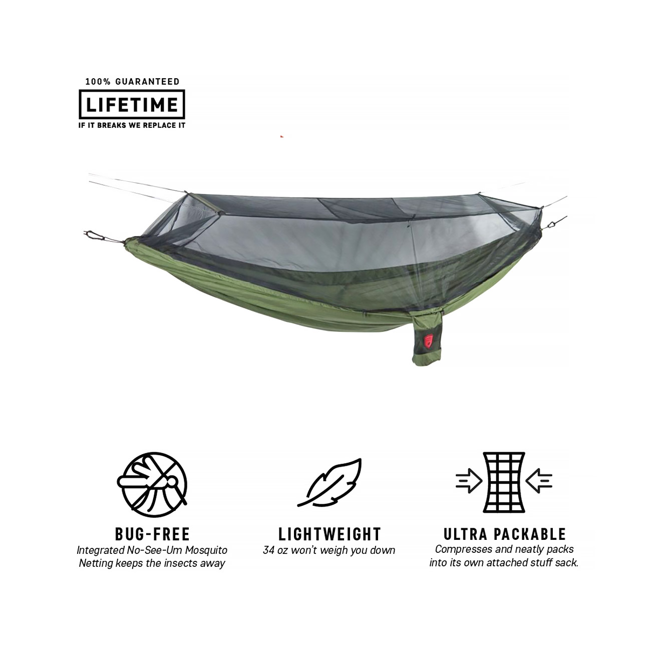 Grand Trunk Hngematte Skeeter Beeter XT mit integriertem Moskitonetz fr 1 Person grn Bild 1