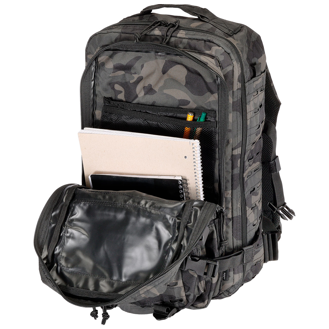 Mil-Tec Rucksack US Assault Pack Laser Cut large 36L darkcamo Bild 6
