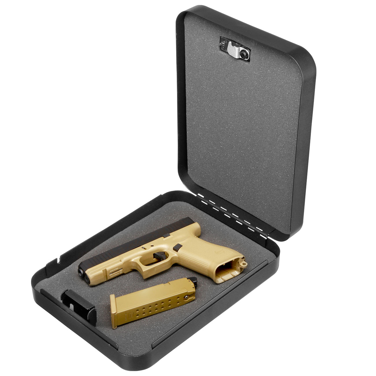 Umarex Waffentresor Handgun Safe mit Zahlenschloss und Stahlseil 300 x 200 mm schwarz Bild 4