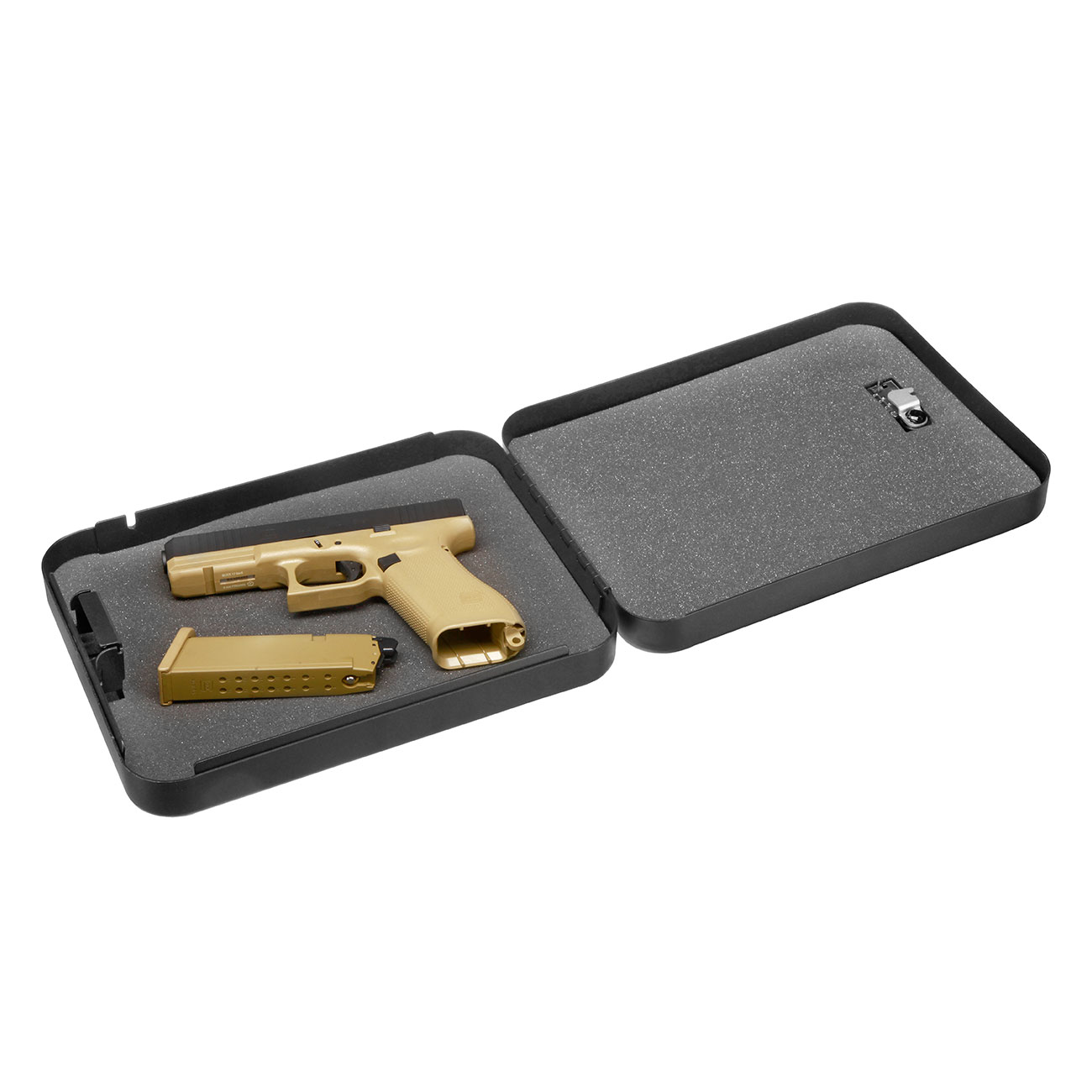 Umarex Waffentresor Handgun Safe mit Zahlenschloss und Stahlseil 300 x 200 mm schwarz Bild 5