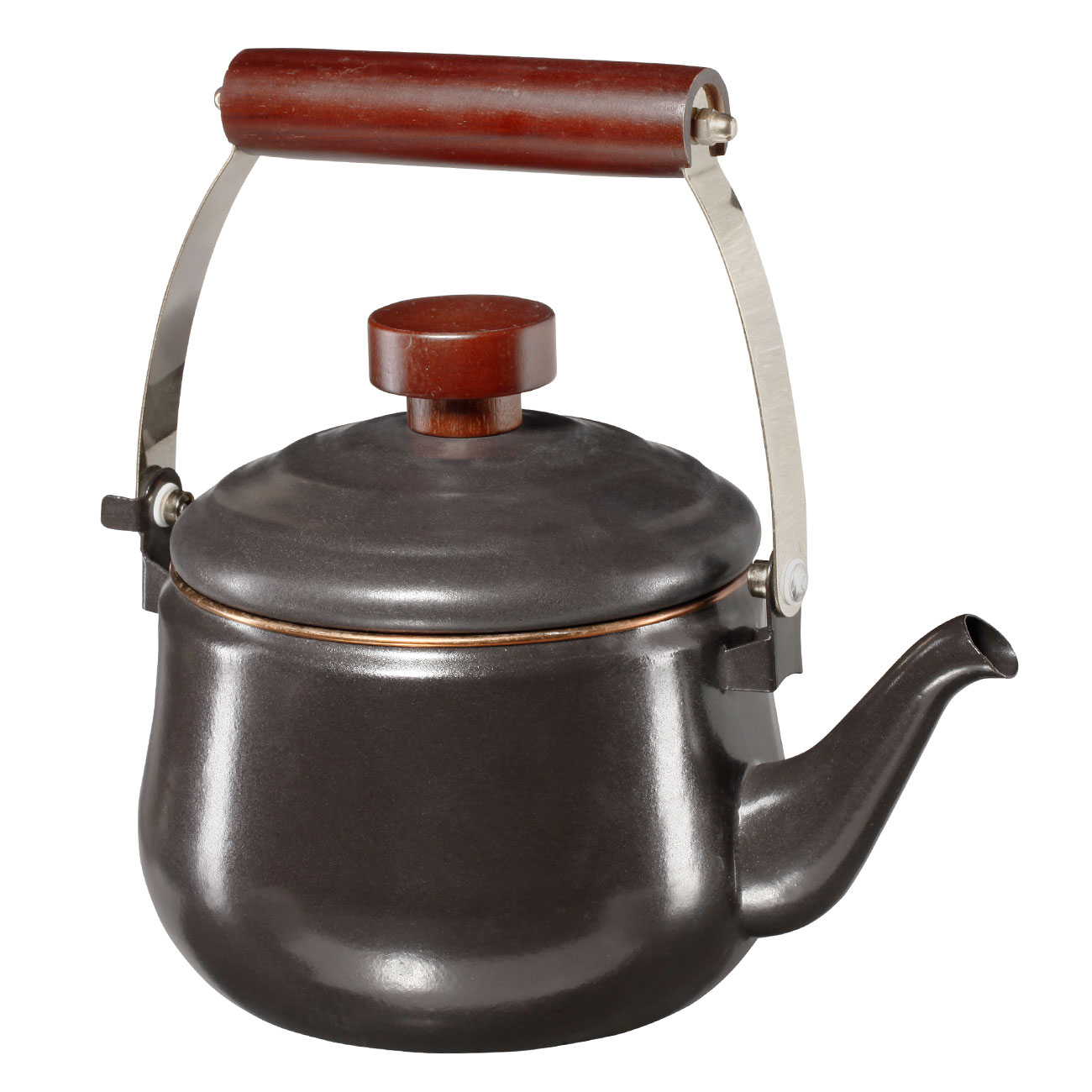 Barebones Teekanne Emaille 1,5 Liter Holzgriff dunkelgrau Bild 7