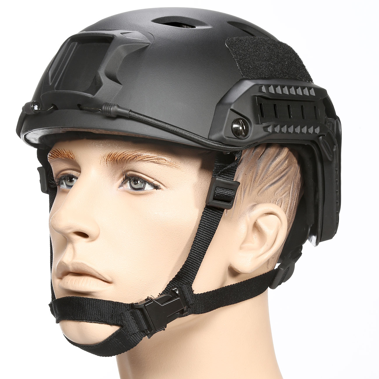 nHelmet Airsoft Helm  FAST BJ Maritime Railed mit NVG Mount schwarz
