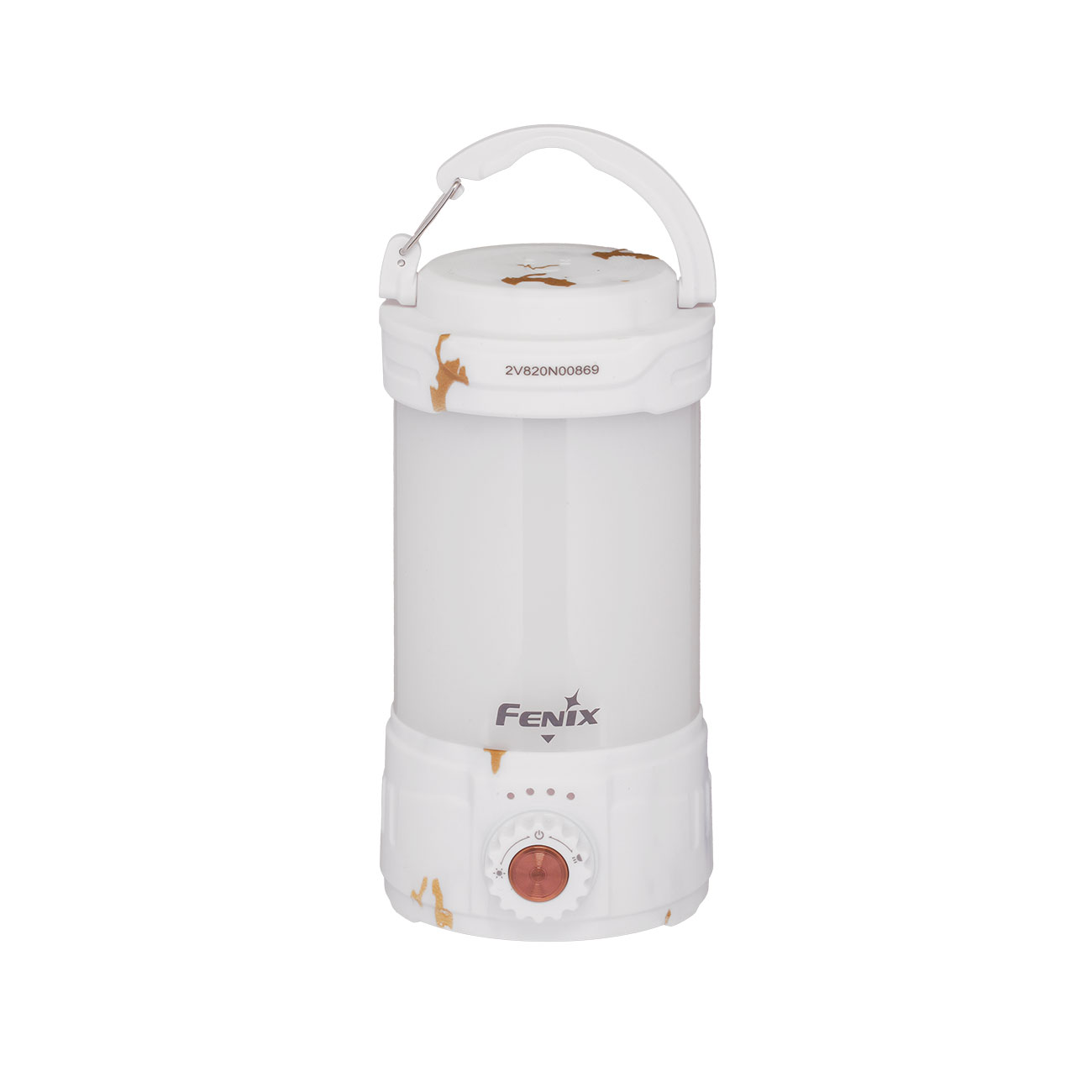 Fenix Campinglaterne CL26R Pro 650 Lumen marmor/wei mit Powerbankfunktion inkl. USB Ladekabel und Akku