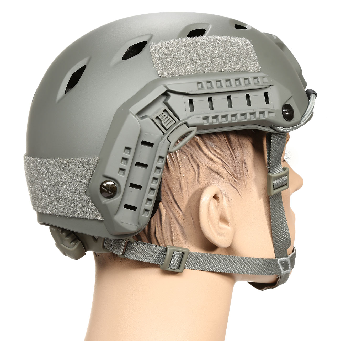 nHelmet Airsoft HelmFAST BJ Maritime Railed mit NVG Mount Foliage Green Bild 3