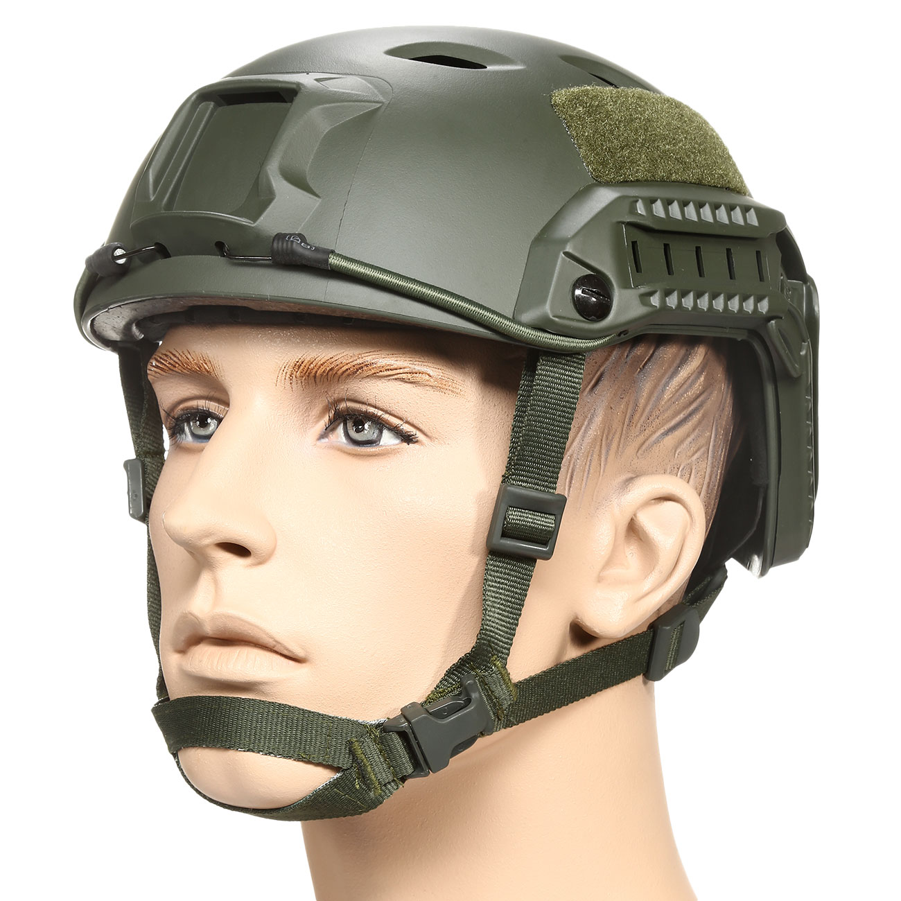 nHelmet Airsoft Helm FAST BJ Maritime Railed mit NVG Mount oliv