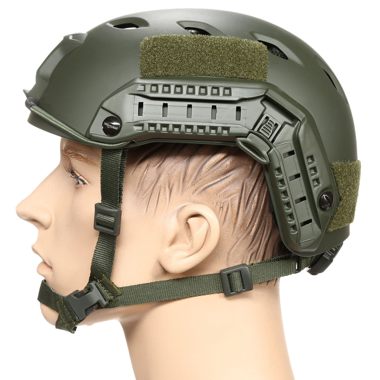 nHelmet Airsoft Helm FAST BJ Maritime Railed mit NVG Mount oliv Bild 1