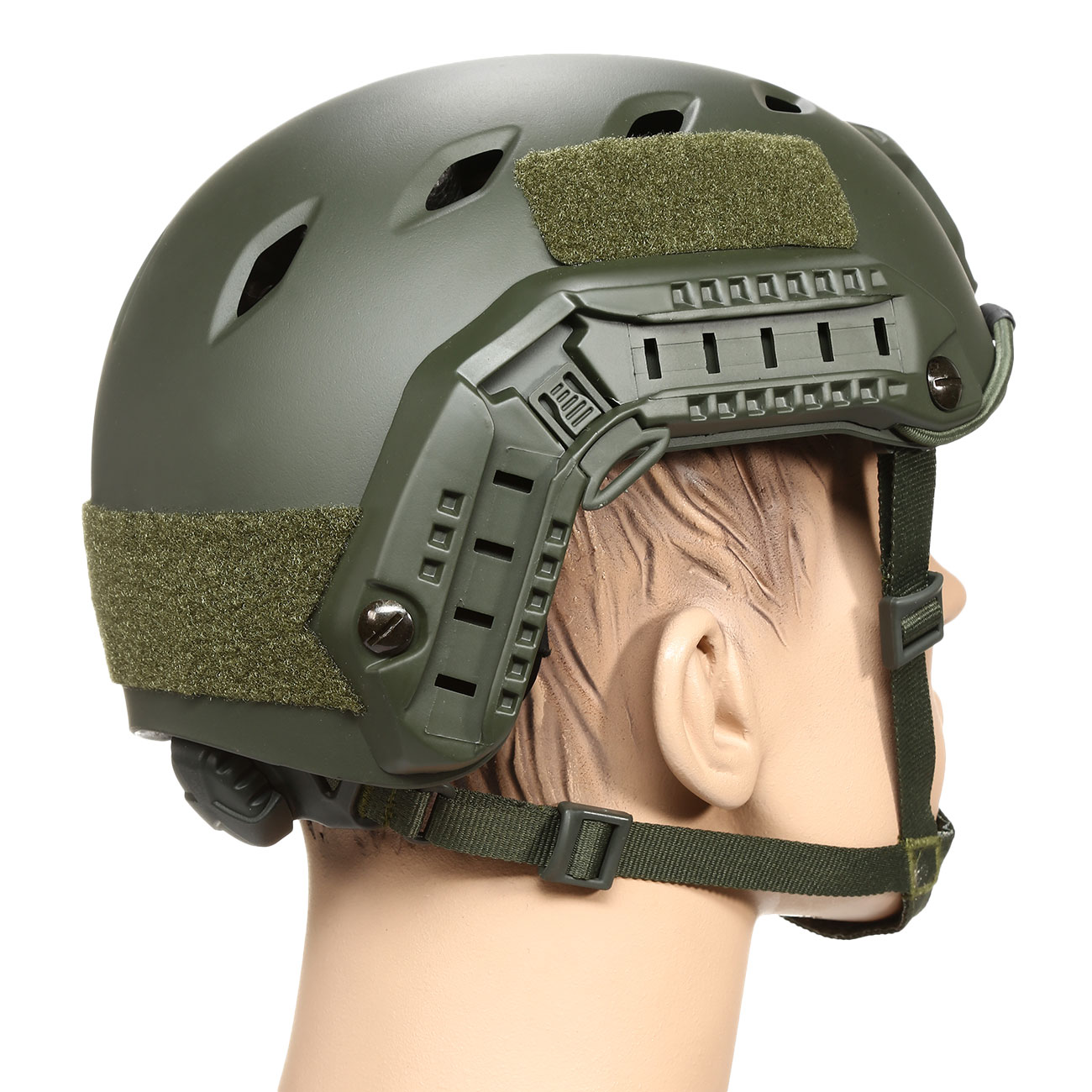 nHelmet Airsoft Helm FAST BJ Maritime Railed mit NVG Mount oliv Bild 3