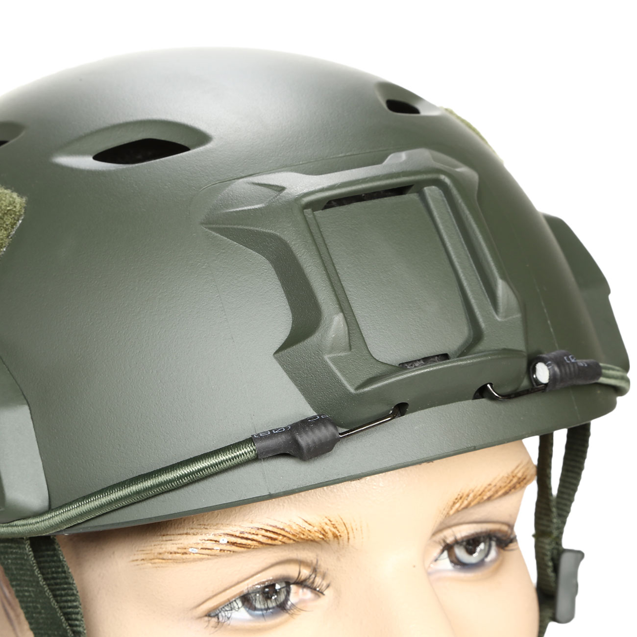 nHelmet Airsoft Helm FAST BJ Maritime Railed mit NVG Mount oliv Bild 5