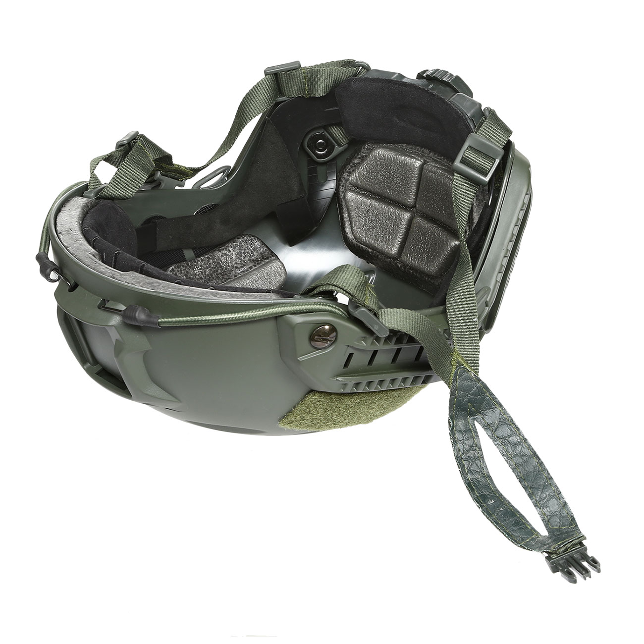 nHelmet Airsoft Helm FAST BJ Maritime Railed mit NVG Mount oliv Bild 9