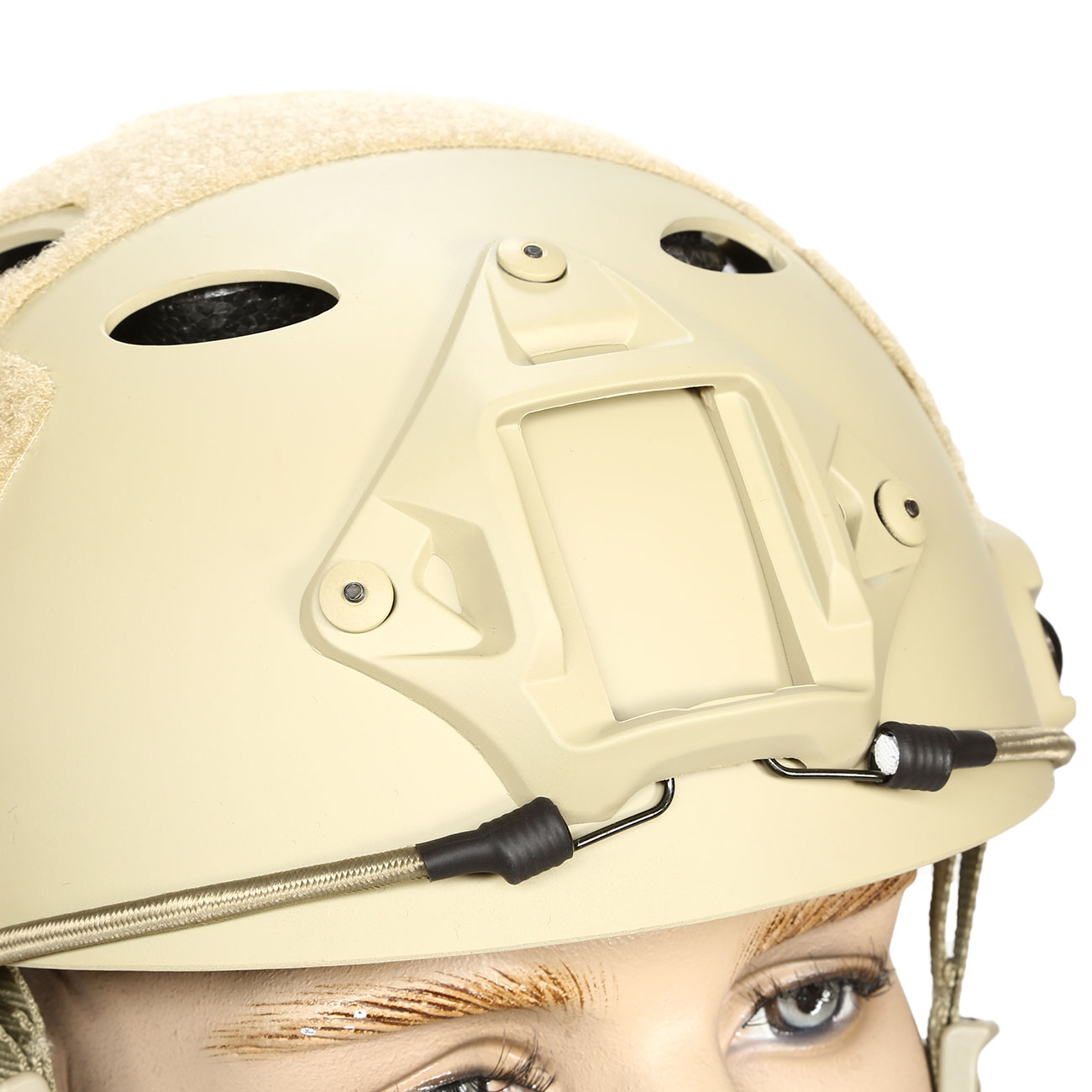 nHelmet FAST PJ Standard Railed Airsoft Helm mit NVG Mount Dark Earth Bild 1