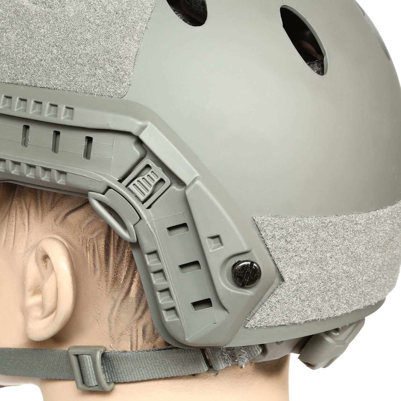 nHelmet Airsoft Helm FAST PJ Standard Railed mit NVG Mount Foliage Green Bild 7