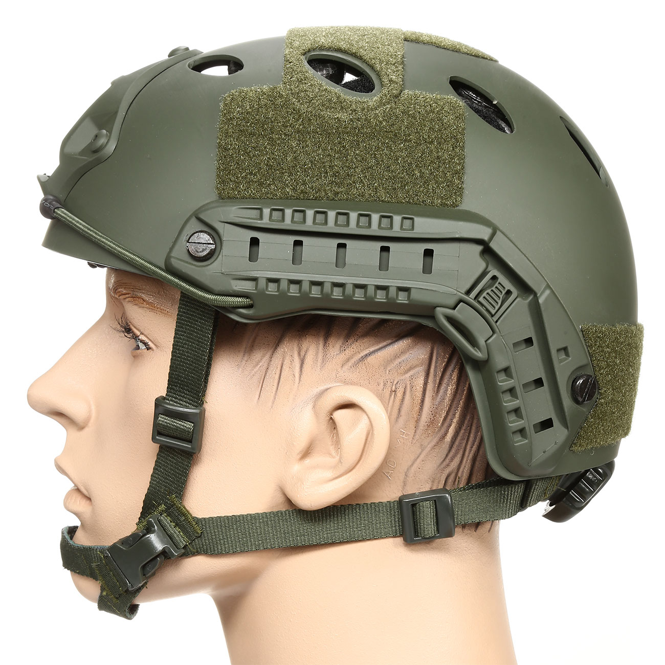 nHelmet Airsoft Helm FAST PJ Standard Railed mit NVG Mount oliv Bild 1
