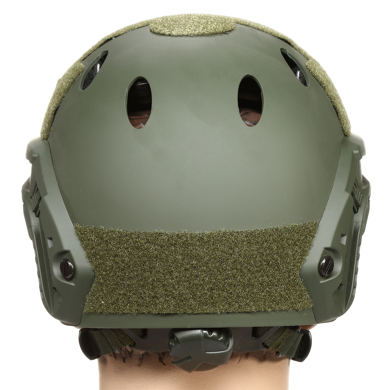 nHelmet Airsoft Helm FAST PJ Standard Railed mit NVG Mount oliv Bild 4