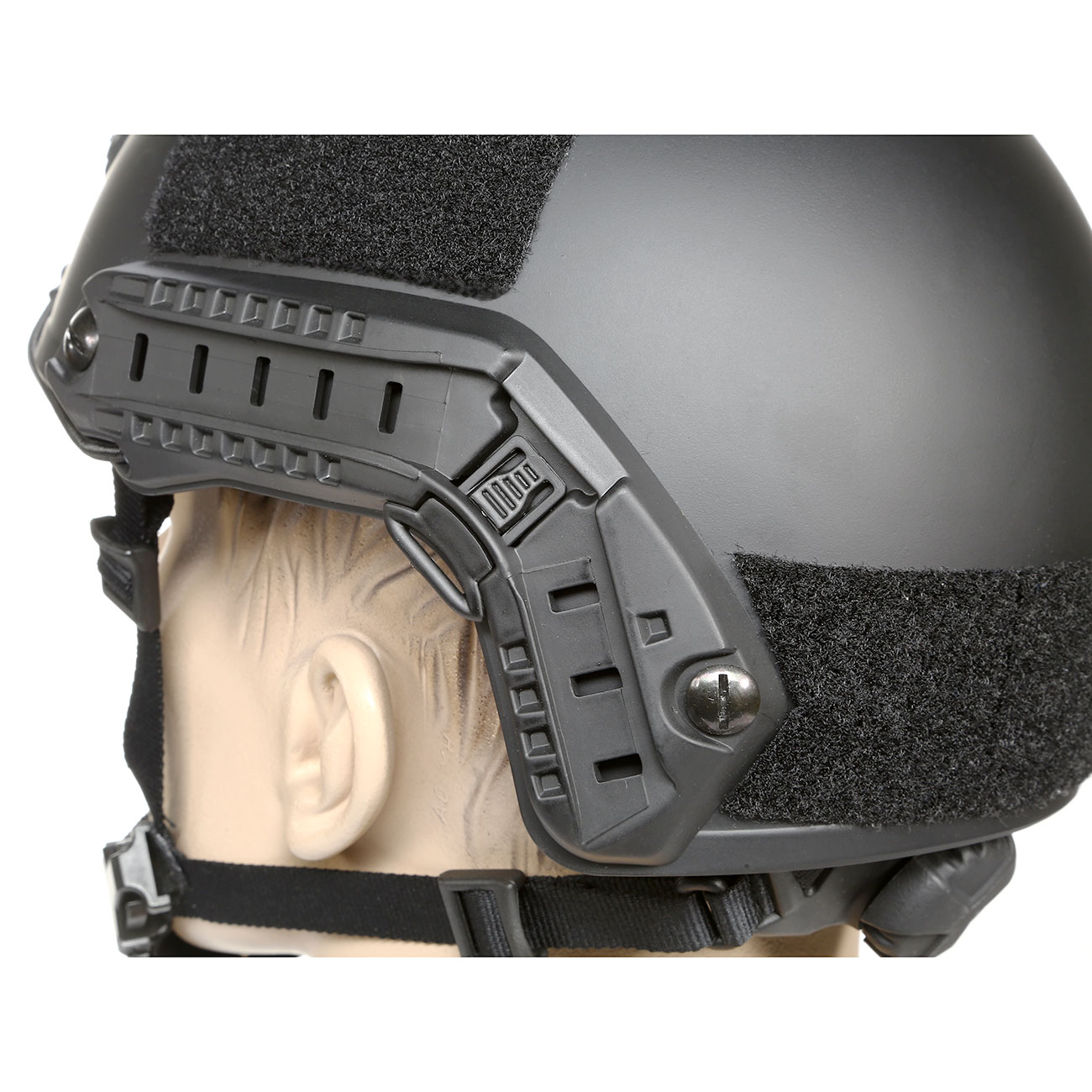 nHelmet FAST Standard Railed Airsoft Helm mit NVG Mount schwarz Bild 7