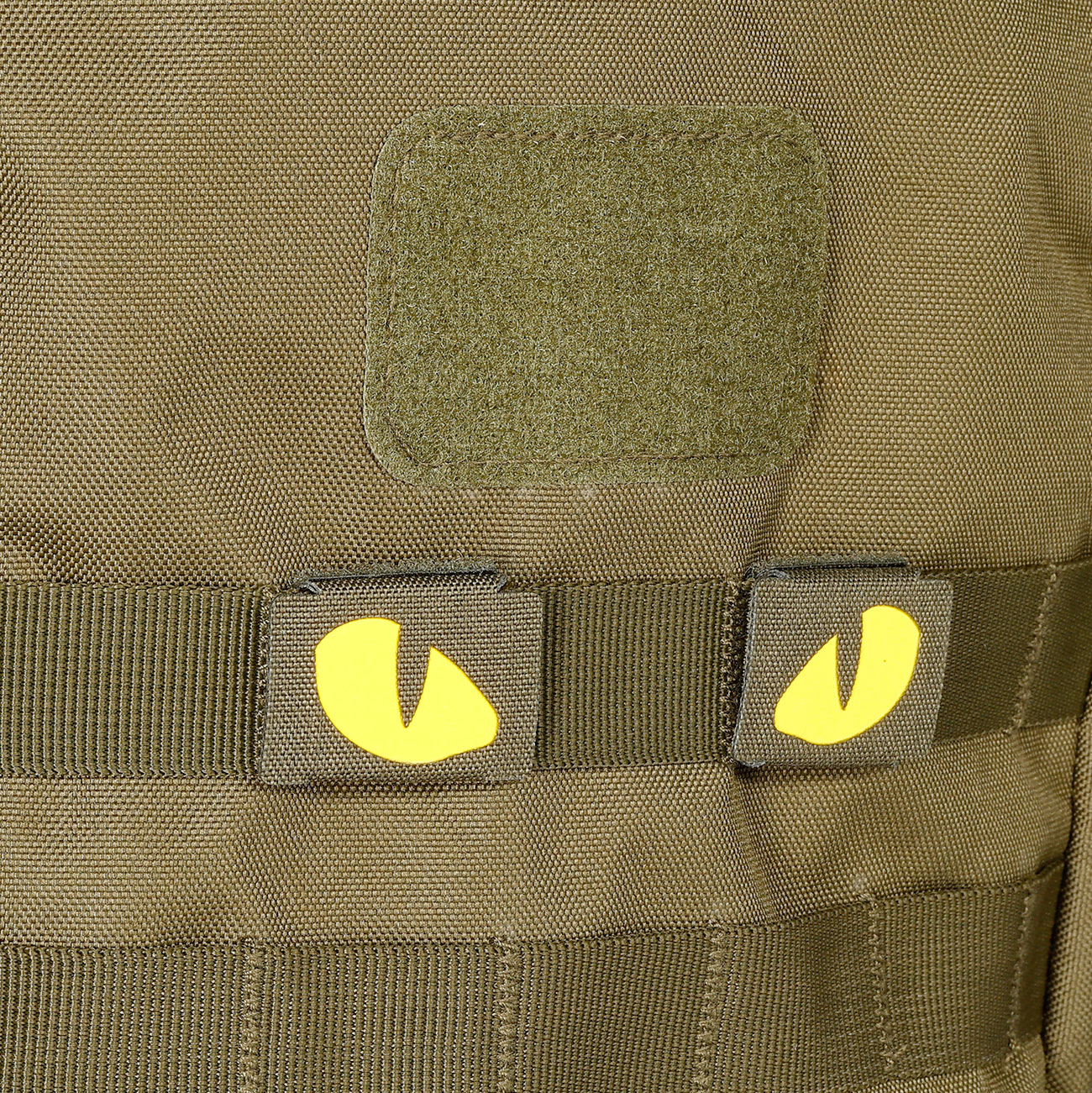 M-Tac Lasercut Molle Stripes Tiger Eyes oliv/gelb nachleuchtend 2er Set Bild 1